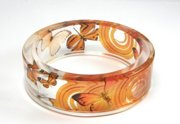 Pomarańczowa biżuteria hand-made