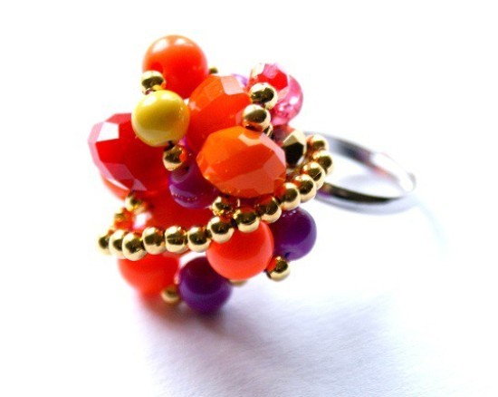 Pomarańczowa biżuteria hand-made