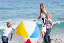 rodzina na plaży