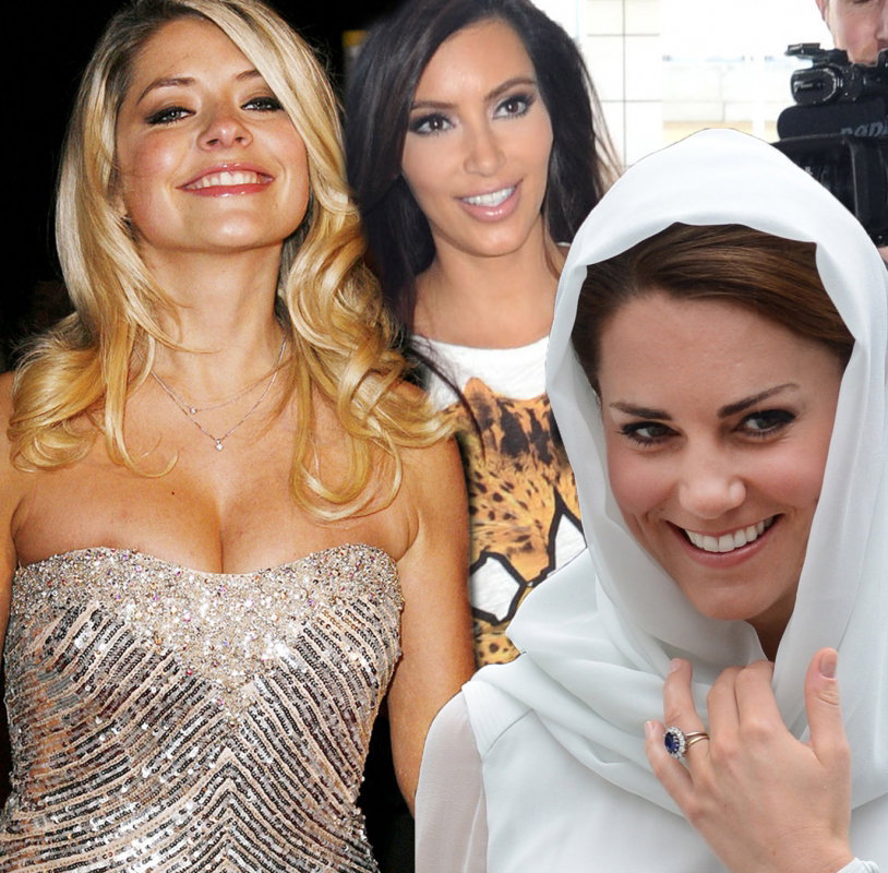 księżna Kate, Kim Kardashian, Holly Willoughby