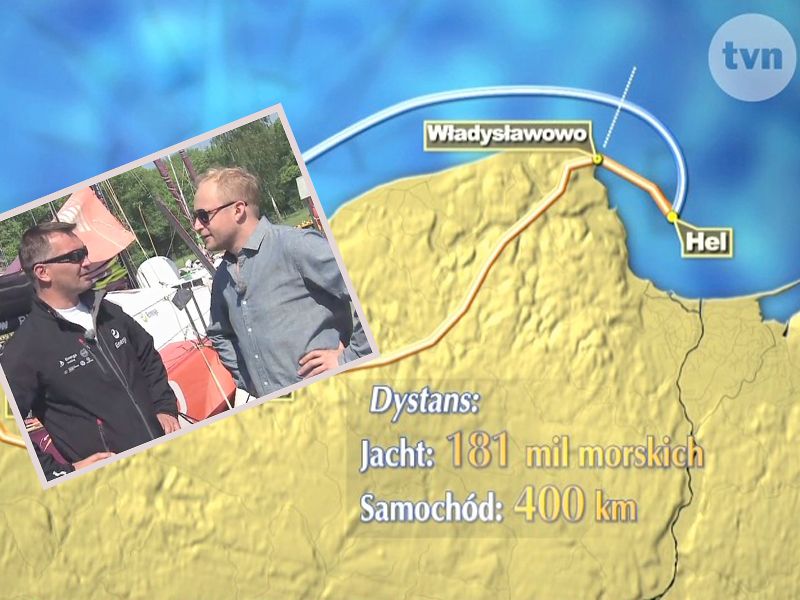 wyścig samochodu z jachtem, Volvo, Piotr Adamczyk