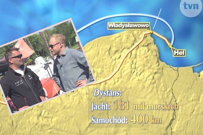 wyścig samochodu z jachtem, Volvo, Piotr Adamczyk