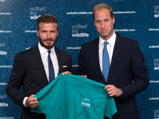 Książę William i David Beckham na rozpoczęciu kampanii United
