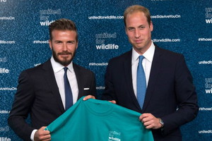 Książę William i David Beckham na rozpoczęciu kampanii United