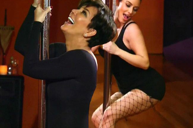 Kim Kardashian i Kris Jenner tańczą na rurze