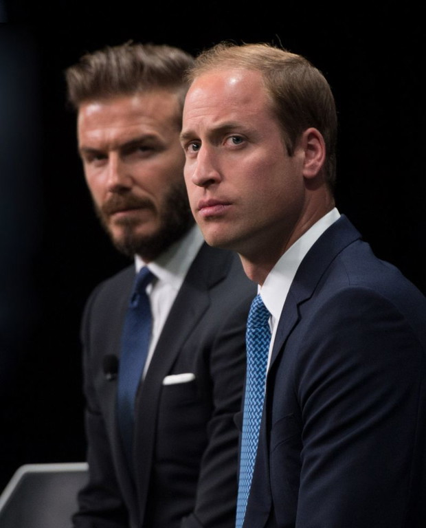 Książę William i David Beckham na rozpoczęciu kampanii United