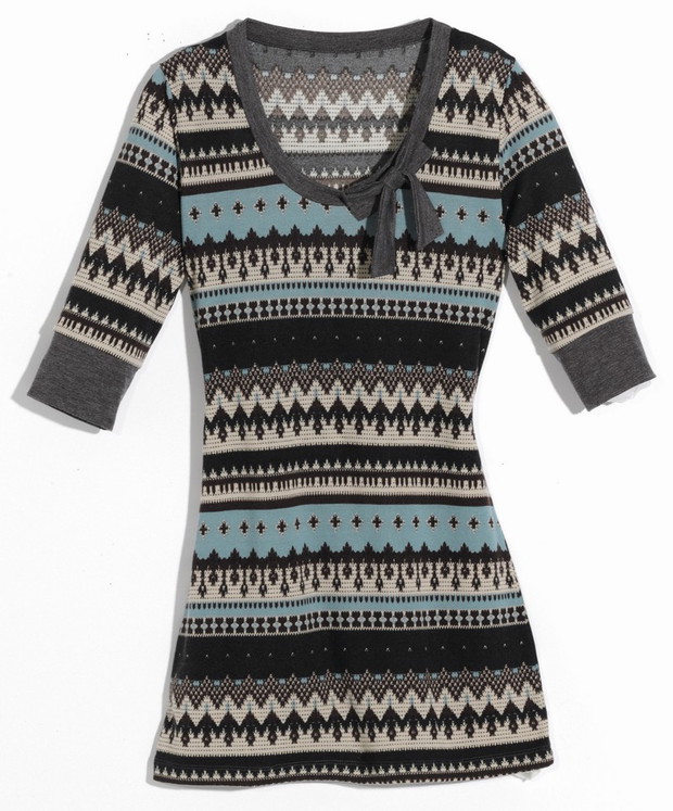 popielata tunika Orsay we wzorki - moda 2011/2012