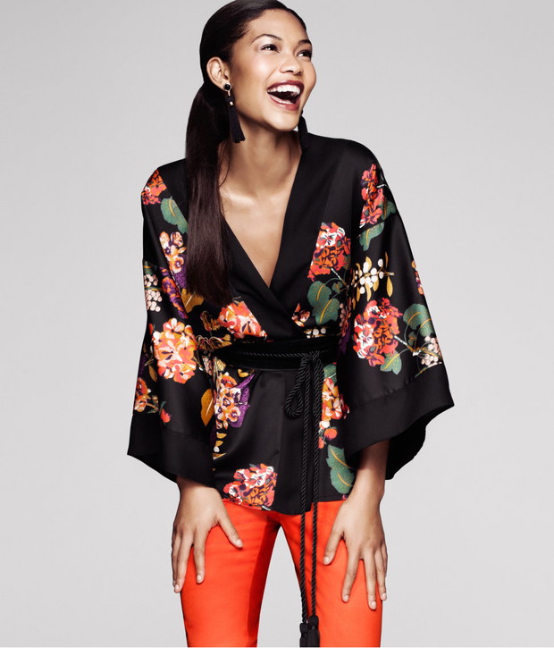 czarna bluzka H&M w kropki - jesień/zima 2011/2012