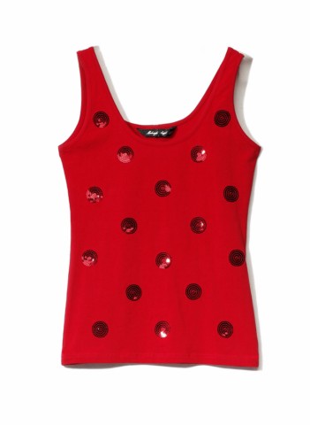 czerwony koszulka Butik z cekinami - jesień/zima 2011/2012