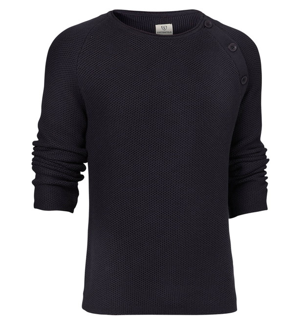 czarny sweter Cottonfield z guzikami - moda wiosna/lato