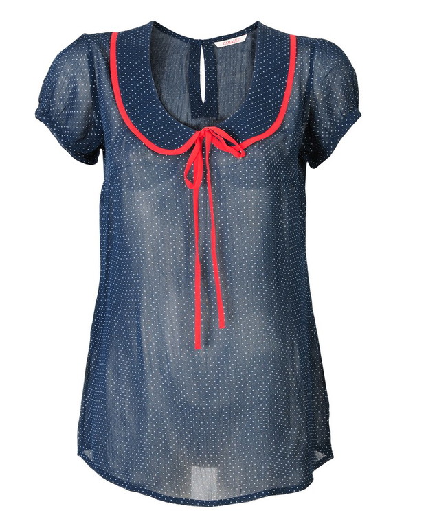 zielona bluzka Dorothy Perkins w groszki