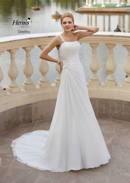 suknia ślubna Herms Bridal na jedno ramię