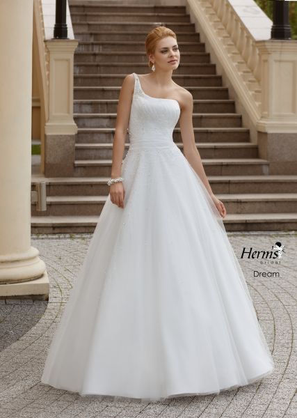 suknia ślubna Herms Bridal na jedno ramię
