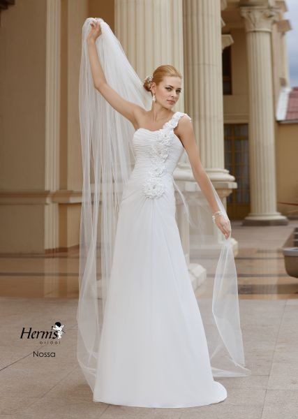 suknia ślubna Herms Bridal na jedno ramię