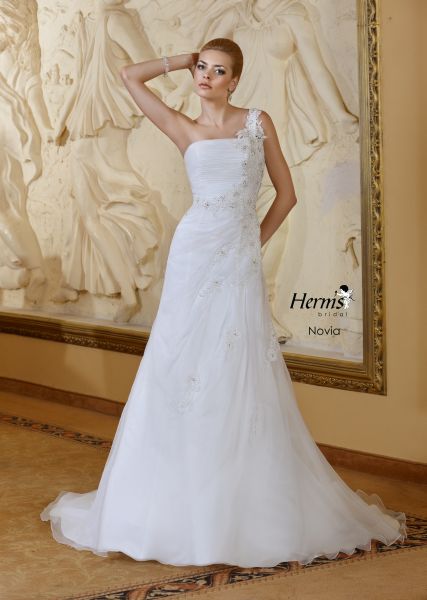 suknia ślubna Herms Bridal na jedno ramię