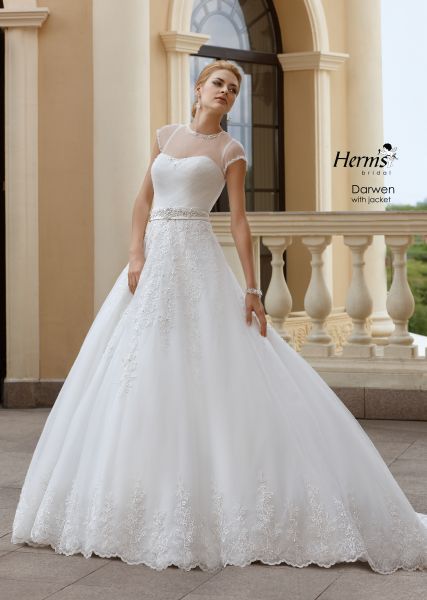suknia ślubna Herms Bridal z krótkam rękawem