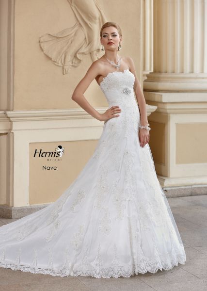 suknia ślubna Herms Bridal z trenem