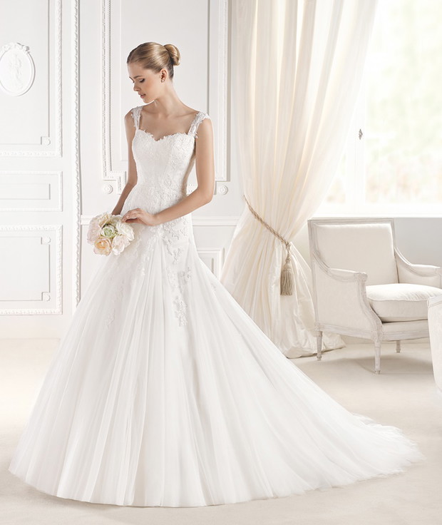 suknia ślubna La Sposa na ramiączkach