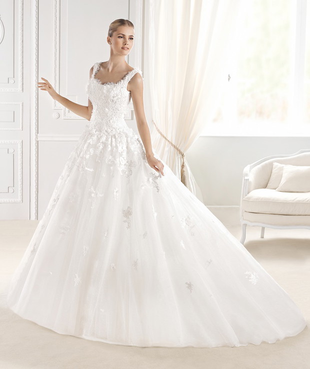 suknia ślubna La Sposa na ramiączkach