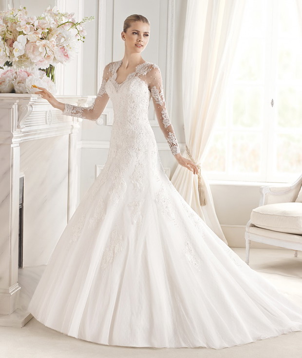 suknia ślubna La Sposa z długam rękawem