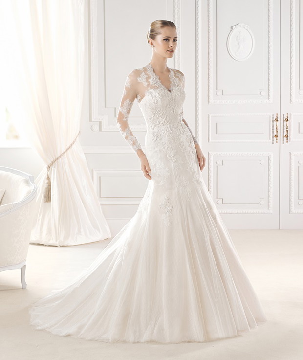 suknia ślubna La Sposa z rękawami