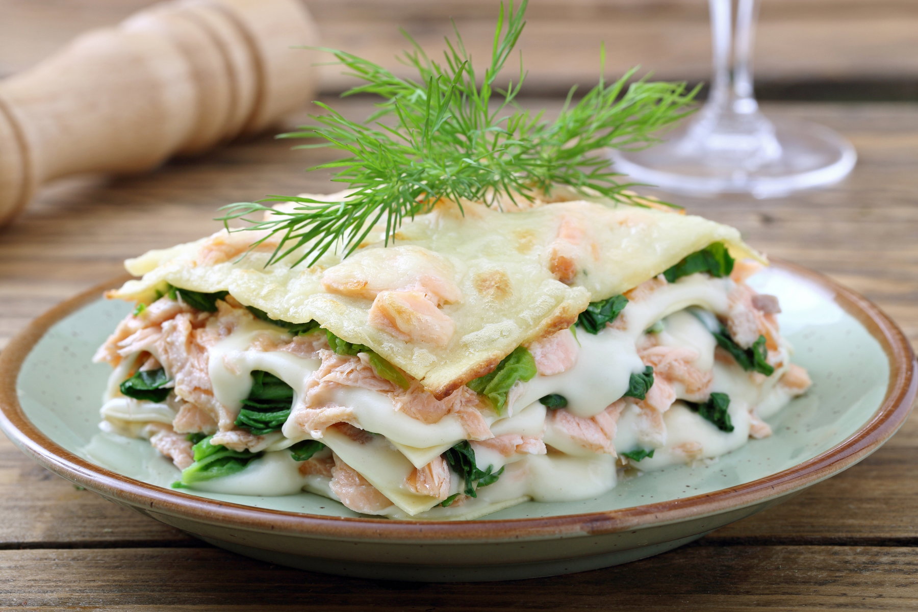 Lasagne z łososiem