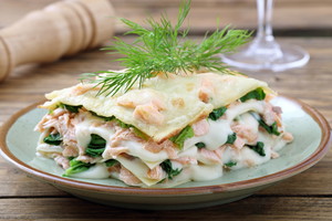 Lasagne z łososiem