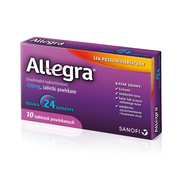 Na alergię (np. Allegra)