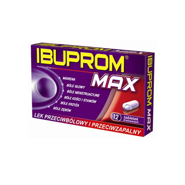 Środki przeciwbólowe (np. Ibuprom Max)