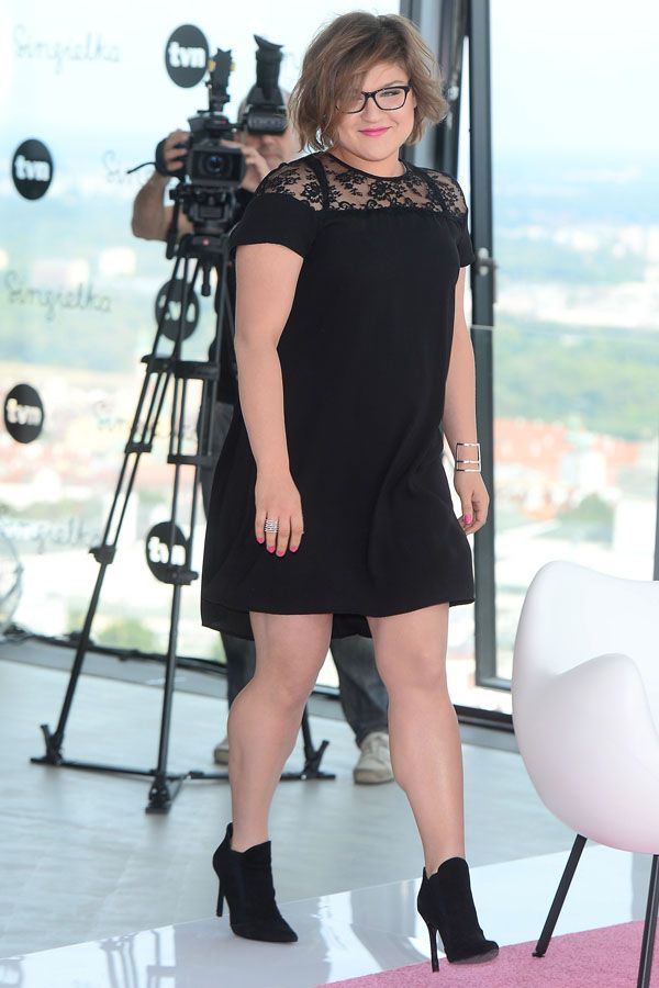 Dominika Gwit na konferencji serialu Singielka
