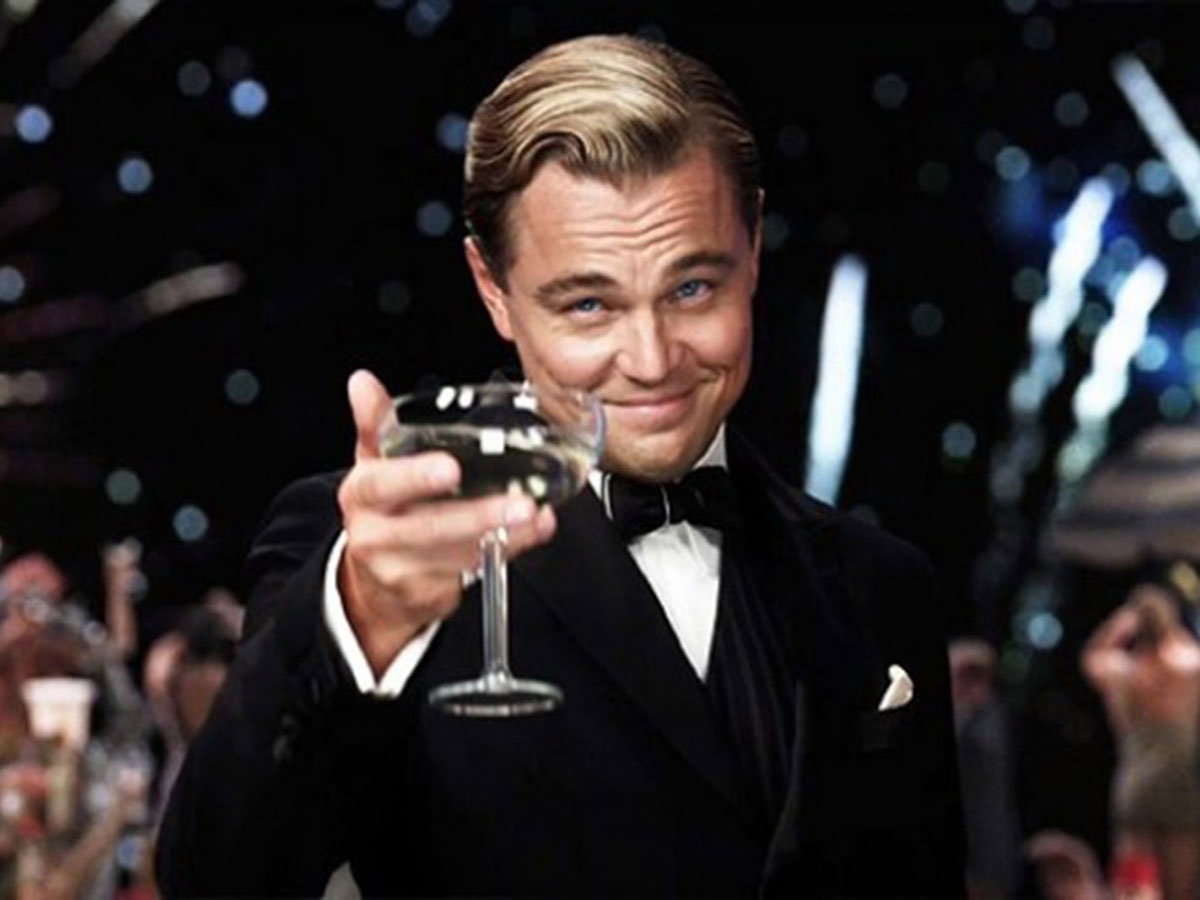 Kadr z filmu "Wielki Gatsby", Leonardo DiCaprio