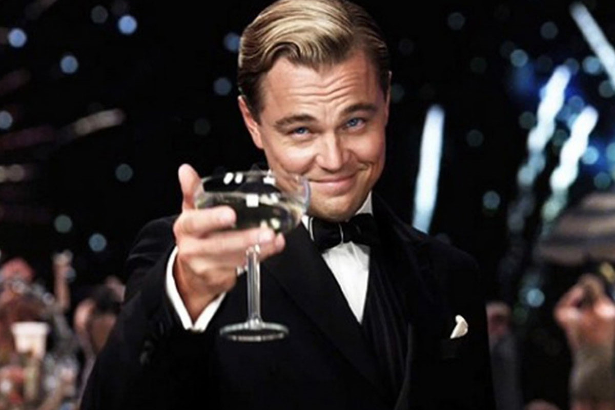 Kadr z filmu "Wielki Gatsby", Leonardo DiCaprio