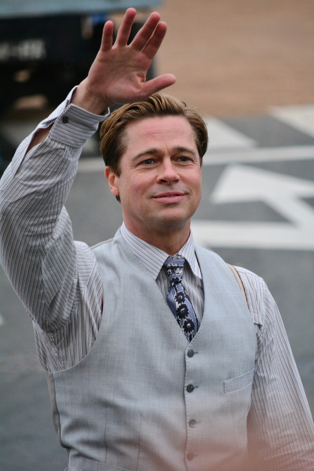Brad Pitt na planie filmu