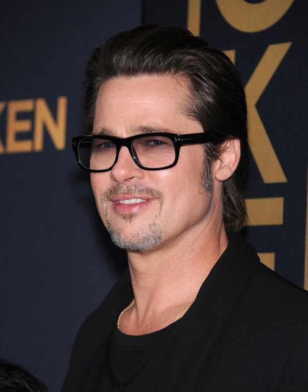Brad Pitt z lekkim zarostem