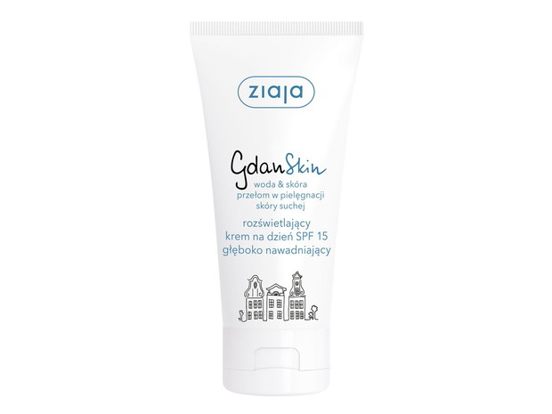 Rozświetlający krem na dzień SPF 15 głęboko nawadniający GdanSkin, Ziaja, cena ok. 11,20 zł