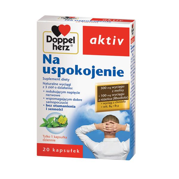 Doppelherz aktiv Na Uspokojenie, cena ok. 10 zł (opakowanie 20 kapsułek)