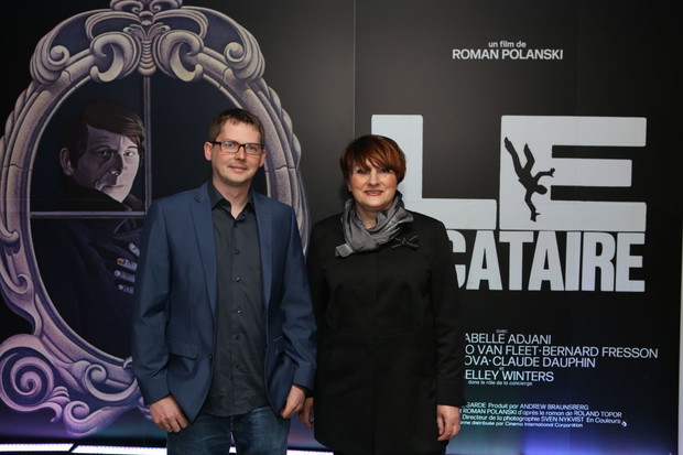 Krystyna Zamysłowska i Piotr Kulesza (kuratorzy wystawy Roman Polański. Aktor. Reżyser / Muzeum Kinematografii w Łodzi)