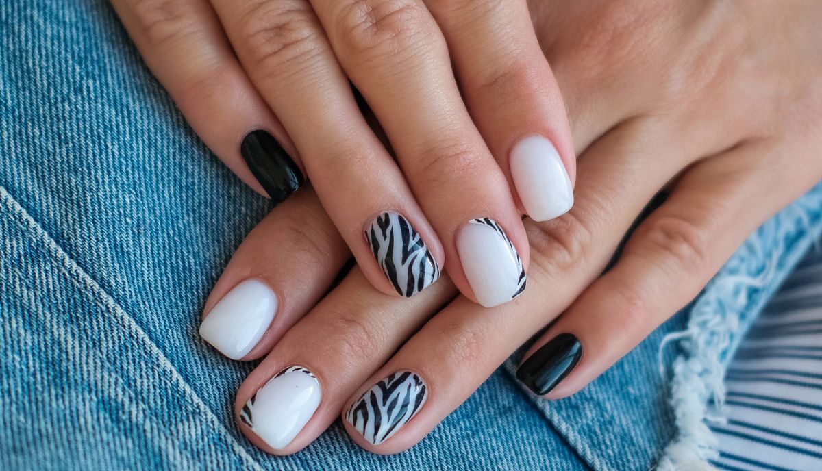 paznokcie zebra