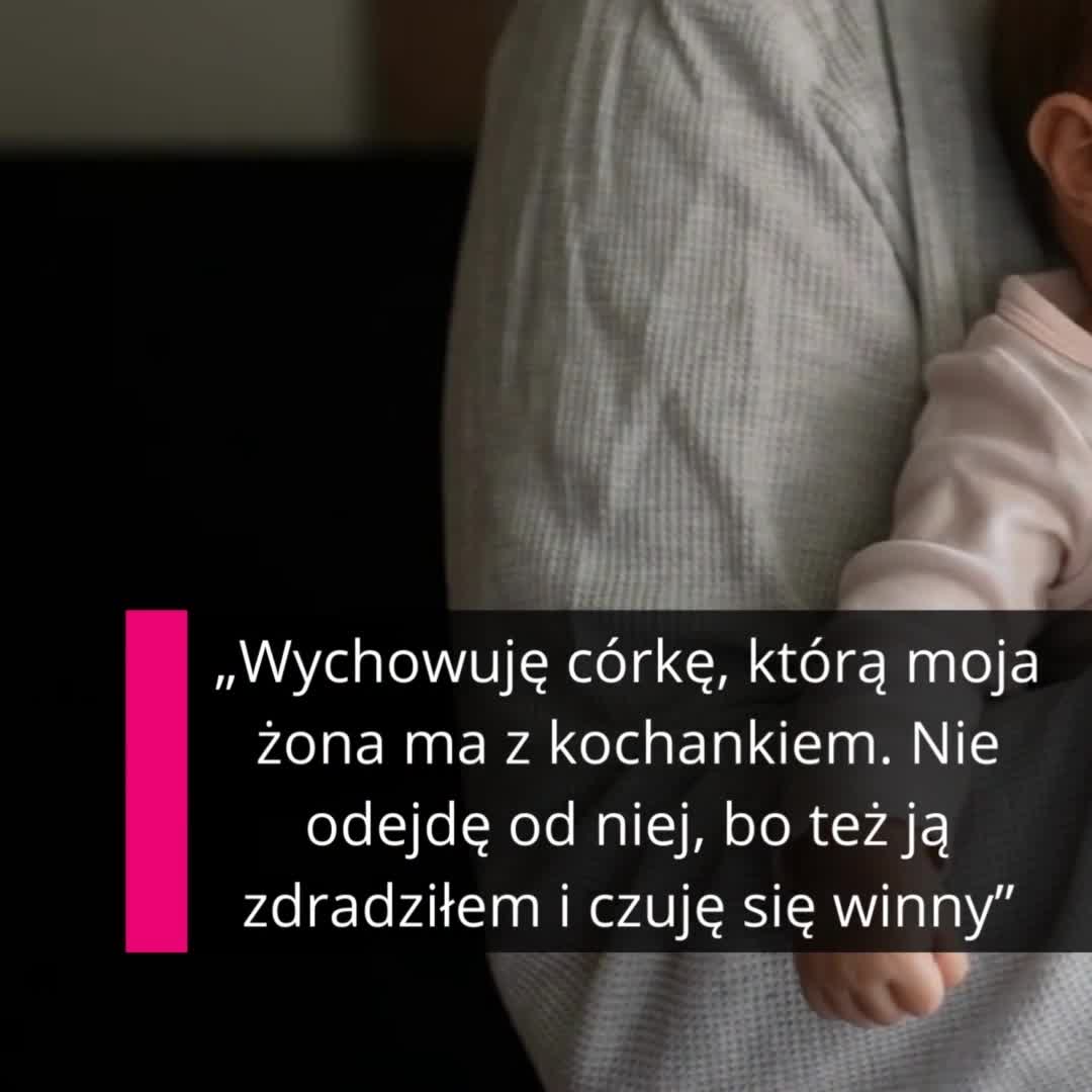 „Wychowuję córkę kochanka mojej żony. Nie odejdę przez poczucie winy, bo ja też ją zdradziłem”
