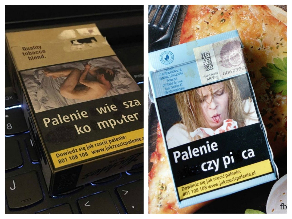 Screen Facebook Palę teraz - opakowania papierosów