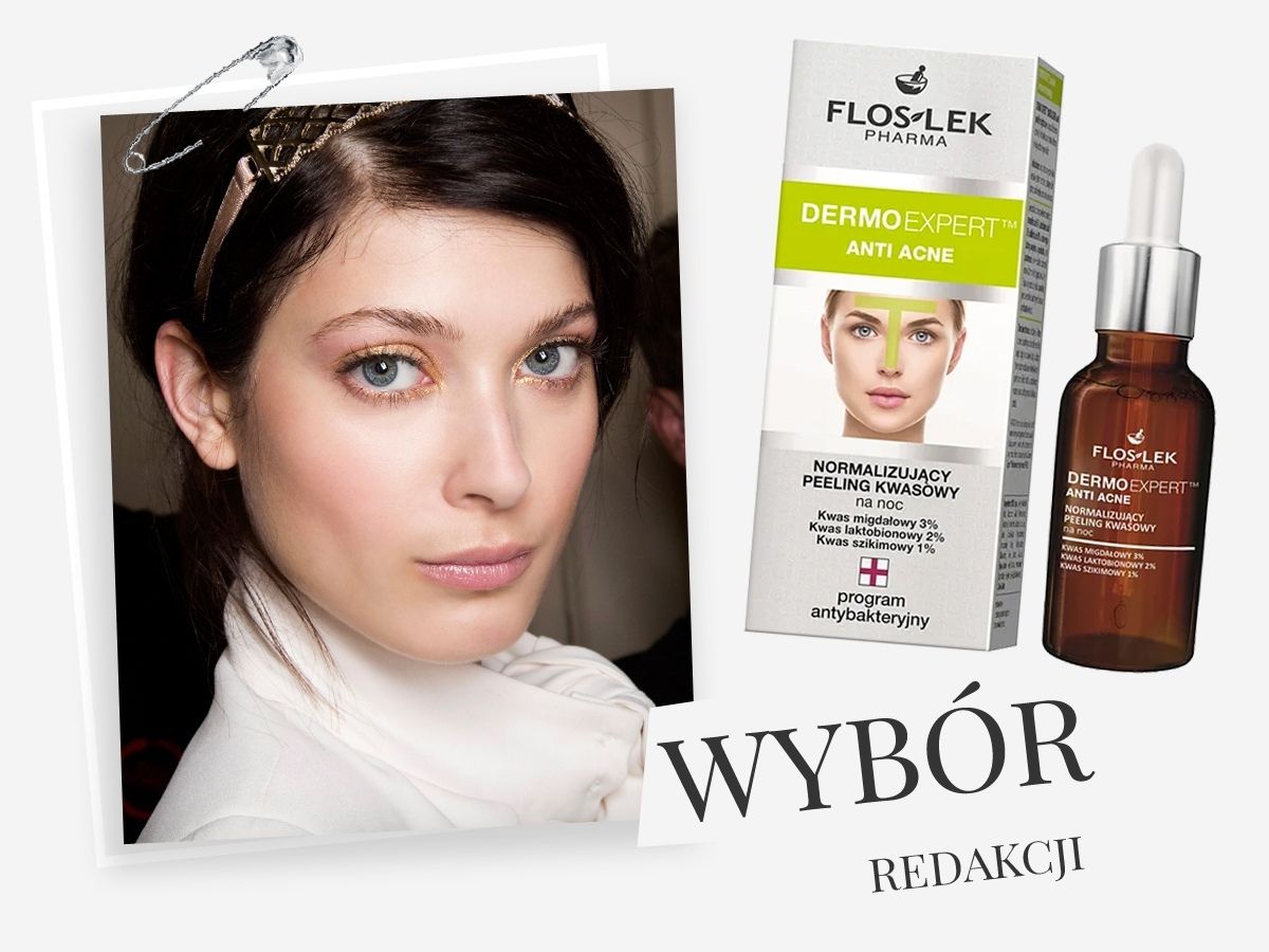 normalizujący peeling kwasowy na noc Anti Acne Floslek