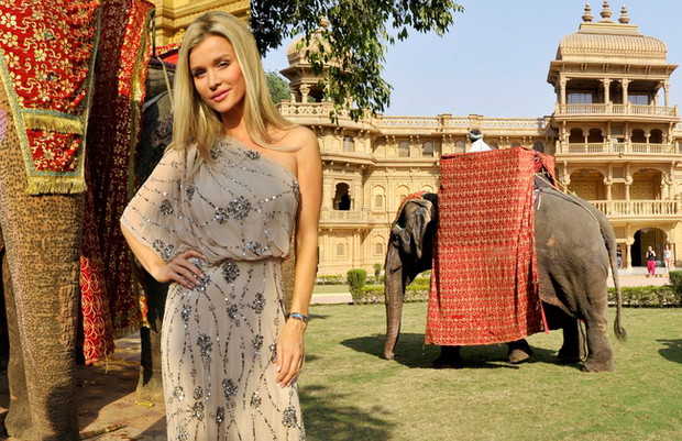 Joanna Krupa na nagraniach Top Model 3 w Indiach