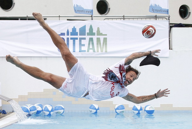 Radosław Majdan podczas mistrzostw Leisure Diving