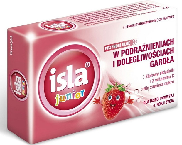 Isla Junior - pastylki do ssania (mogą być stosowane przez dzieci powyżej 4. roku życia)