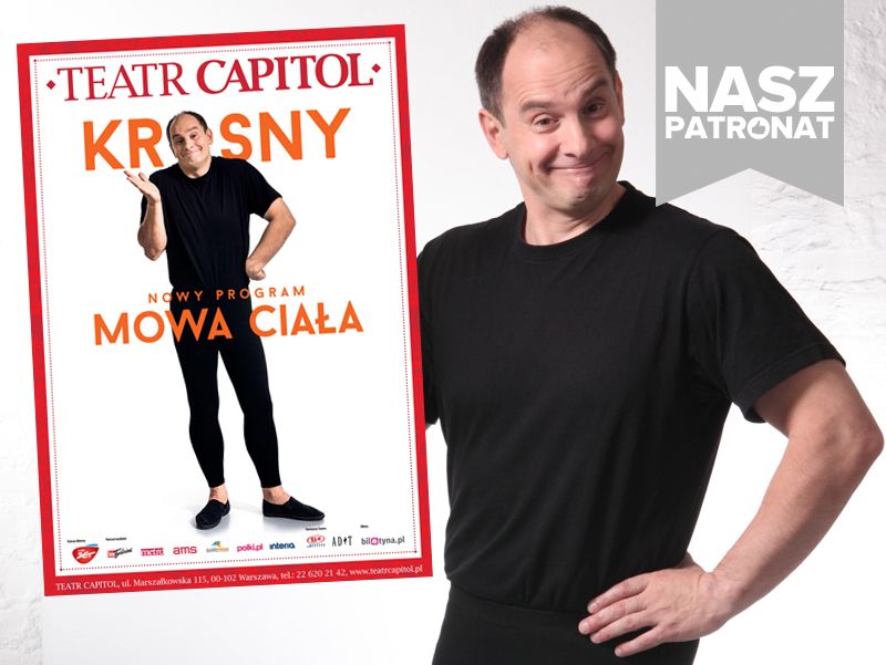 Ireneusz Krosny - mim, rozśmiesza bez słów, ale jest gadułą