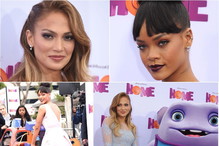 Rihanna i Jennifer Lopez na premierze filmu dla dzieci "Home"