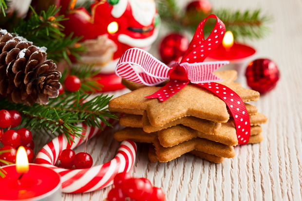 Christmas cookies with festive decoration