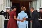 Trump Melania i Obamowie
