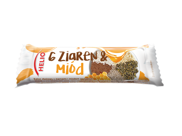 Baton zbożowy Helio, 6 ziaren&miód - cena ok. 1.50 zł