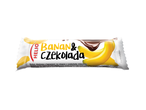 Baton zbożowy Helio, banan&czekolada - cena ok. 1.50 zł